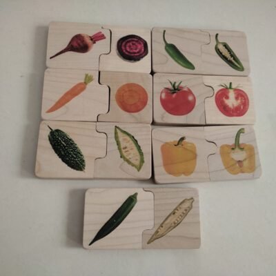 Wooden chunky puzzle - Veg