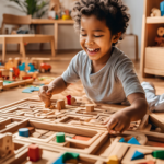A child playing with Puzzle Toy