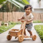 A child playing with walker